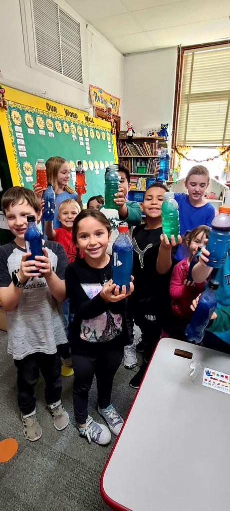 Students with Calming Bottles