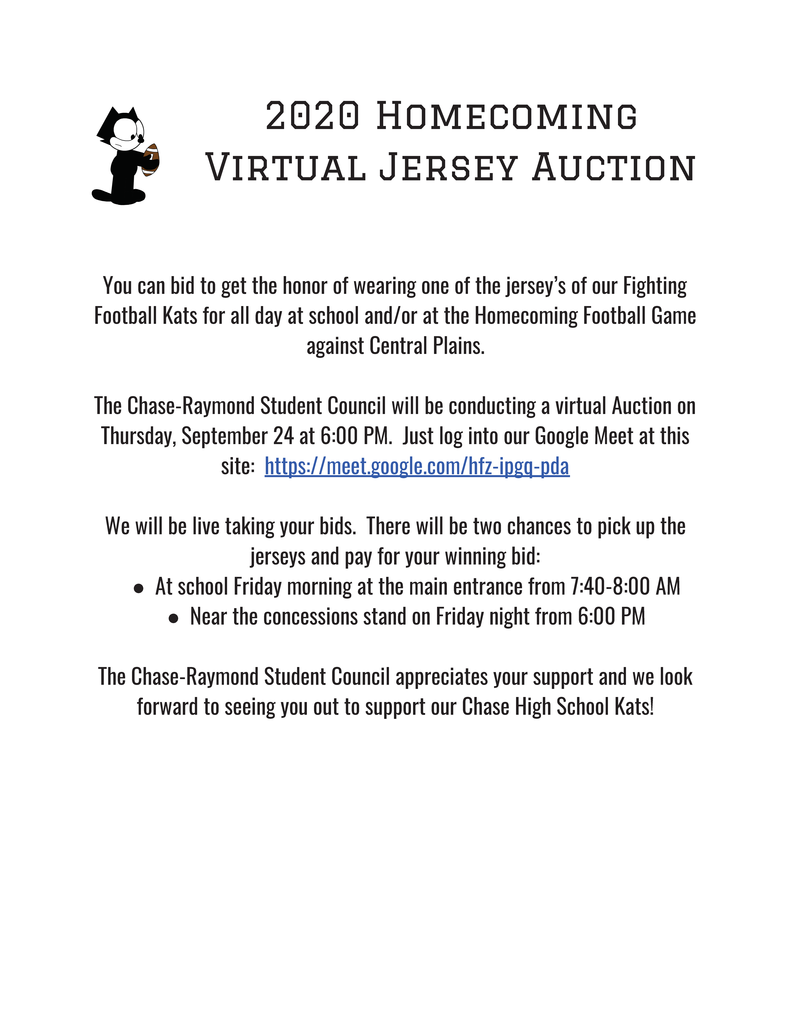 Jersey Auction Flyer